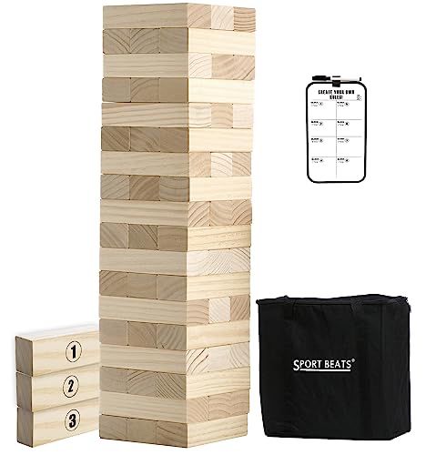 Giant Outdoor Games, Outdoor Games Adults, Family Games For Kids, Giant Jenga, Tower Games, Outdoor Game, Outdoor Games For Kids, Family Party Games, Backyard Furniture