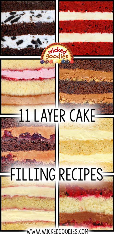 Recipes For Cakes, Layer Cake Filling, Cake Filling Recipes, Cake Filling, Gateaux Cake, Cakes And Cupcakes, Caramel Pecan, Cake Fillings, Cake Icing