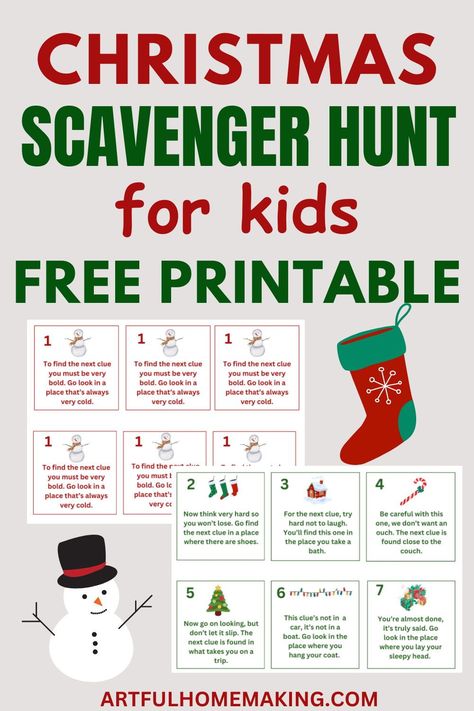 This Christmas scavenger hunt printable is a fun holiday activity for the whole family! Christmas Eve Scavenger Hunt For Kids, Kids Christmas Scavenger Hunt Clues, Present Scavenger Hunt Christmas, Advent Calendar Scavenger Hunt Clues, Advent Scavenger Hunt For Kids, Holiday Scavenger Hunt Ideas For Kids, November Scavenger Hunt For Kids, Advent Scavenger Hunt, Polar Express Scavenger Hunt