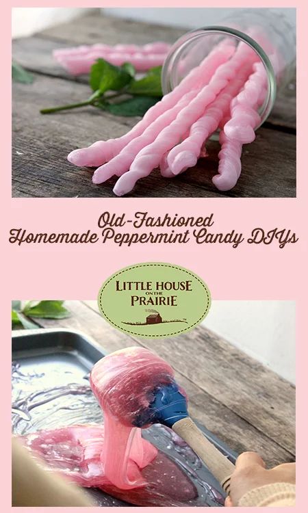 Old Fashioned Hard Candy, Diy Candied Fruit, Little House On The Prairie Recipes, Peppermint Candy Recipe, Pulled Candy Recipe, Hard Candy Recipe, Home Made Candy, Hard Candy Recipes, Peppermint Sticks