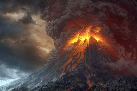 Mount Doom erupts at the end of Lord of the Rings Mount Doom, Lord Sauron, Prince Of Egypt, Mount Sinai, Map Pictures, Game Concept Art, Matte Painting, Movie Sets, Daily Prayer