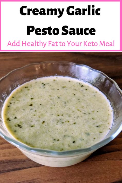 Low Carb Steak Sauce, Keto Cream Sauce For Vegetables, Steak With Pesto Sauce, Garlic Pesto Sauce, Easy Pesto Sauce, Healing Meals, Adkins Recipes, Pesto Cream Sauce, Keto Sauce