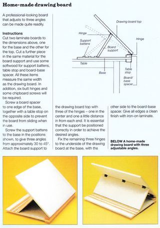 Drawing board for a place to sketch paint doodle calligraphy or craft Drawing Board Stand, Doodle Calligraphy, Drawing Desk, Drawing Table, Easels, Art Desk, Drawing Board, Diy Wood Projects, Diy Woodworking