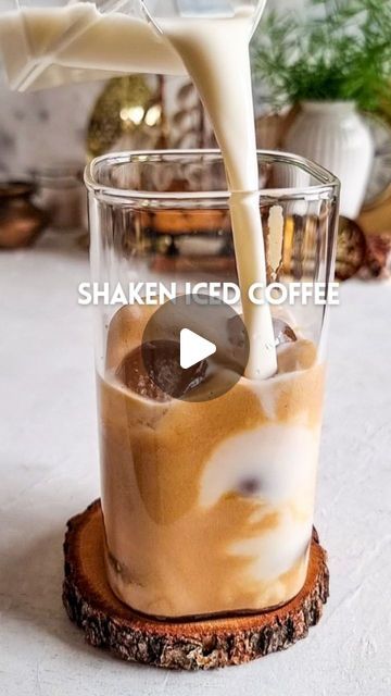 Rafia Mazhar on Instagram: "HERE'S HOW TO MAKE IT ⤵️
⠀⠀⠀⠀⠀⠀⠀⠀⠀
Summer Quenchers - Shaken Iced Coffee ☕️

Recipe
1 tsp espresso powder (not instant)
Sugar as required
1 pinch salt
Few ice cubes
2 tbsp water

Ice cubes as required 
Cold milk as required 

• In a clean glass jar add the coffee, sugar, salt, ice cube and water
• Seal the lid tightly and shake rigorously for 5 to 8 minutes until the coffee is frothy and doubled in volume 
• Add this to a glass and top with ice cubes & cold milk
• Serve & enjoy

⠀⠀⠀⠀⠀⠀⠀⠀
HAVE A QUESTION?
📝 Leave a comment 
⠀⠀⠀⠀⠀⠀⠀⠀⠀⠀⠀⠀⠀⠀⠀⠀⠀⠀
💾 Save this recipe for later
💌 Share with someone who would love to make this Shaken Iced Coffee
✨✅ Follow @rafmazcooks for more easy recipes and kitchen tips!
.
.
.
.
.
#coffee #feedfeed #icedcoffee #coldcoffee #icedlatt Home Made Iced Coffee Recipe, Shaken Iced Coffee, How To Make Cold Coffee, How To Make Cold Coffee At Home, Coffee Recipes At Home, Cold Coffee Drinks Recipes, Mocha Macchiato, Cinnamon Dolce Latte, Ice Caramel Macchiato