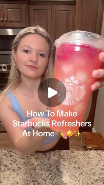 Brookelyn  Meyer ☕️✨🌸 on Instagram: "Pineapple Dragonfruit Refresher 🍍☀️✨

This is a delicious refresher, although because of the pineapple juice I think this would be better with coconut water. It is super easy to make Starbucks refreshers at home 🍍☺️

Recipe:

🍍 1 can @dolepics pineapple juice from @target 
🍍 lemonade from @aldiusa although I think coconut water would be better since there is pineapple, this is still good though!
🍍 freeze dried dragonfruit from @target 
🍍 ice

Follow me @brookelynlikesespresso for daily recipes to make your Starbucks at home (or other drinks at home hehe) on TikTok & IG! ☀️🍍✨

#starbucksrefreshers #refresher #refreshersathome #dragonfruitrefresher #starbucksdragonfruitrefresher #summerdrinks #refreshingdrinks #starbucksathome"