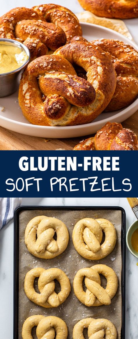 Gluten Free Soft Pretzel Recipe, Gluten Free Soft Pretzels, Pretzel Recipe, Gluten Free Dough, Gluten Free Pretzels, Pan Sin Gluten, Gluten Free Sides Dishes, Soft Pretzel, Homemade Gluten Free