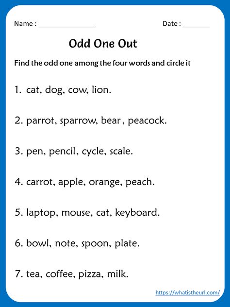 Odd One Out Worksheets For 3rd Grade Work Sheets For 3rd Grade English, English Worksheets For Class 3, Worksheet For Class 3 English, English 3rd Grade Worksheets, English Ukg Worksheet, Evs Worksheet For Class 3, Odd One Out Worksheet For Kids, Evs Worksheets For Grade 2, English Worksheets For Grade 4