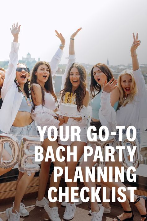 Bach Party Necessities, Bachelorette Event Ideas, Bachelorette Trip Planning, Bachelorette Things To Do, Bachelorette Planning Guide, Bachelorette Weekend Checklist, Budget Friendly Bachelorette Party, Bach Party Checklist, Bachelorette To Do List