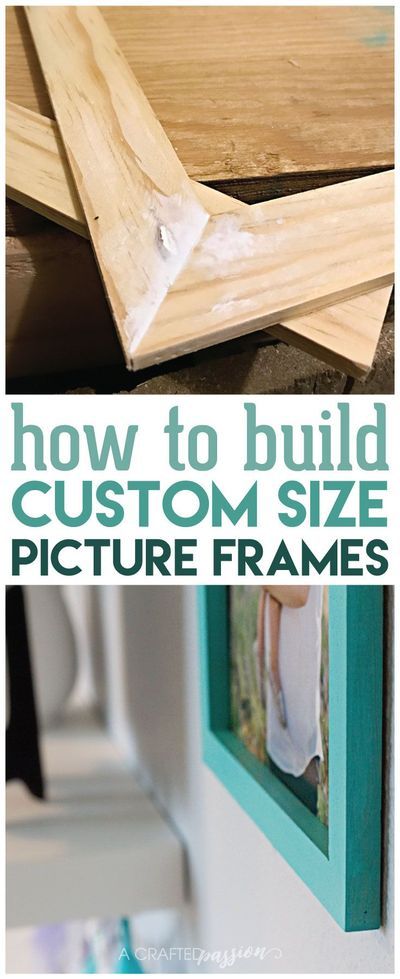 How to Build an Easy Custom Size Picture Frame // Can't find the perfect sized picture frame? Learn how to make your own in a few simple steps with this easy tutorial! #wood #easydiy #pictureframe Build A Picture Frame, Frames Diy, Cuadros Diy, Making Picture Frames, Picture Frame Crafts, Diy Budget, Diy Picture Frames, Diy Holz, Wooden Picture Frames