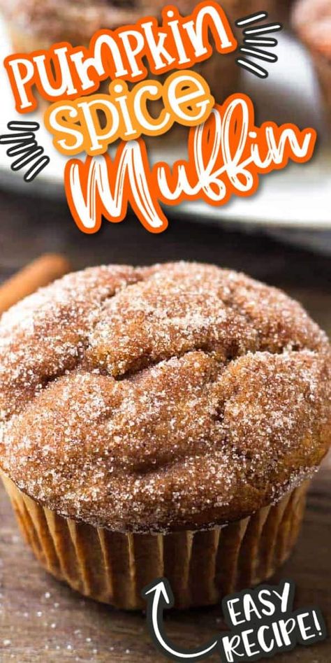 Pumpkin Spice Muffins Easy Pumpkin Spice Muffins, Muffins Chocolate Chip, Moist Pumpkin Muffins, Cookies Pumpkin, Pumpkin Muffins Easy, Cinnamon Pumpkin, Pumpkin Muffin Recipes, Pumpkin Spice Recipe, Streusel Muffins