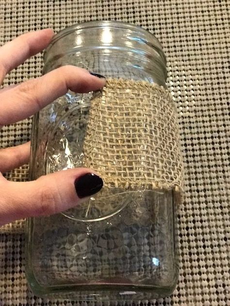 Easy Mason Jar Crafts, Mason Jar Craft, Lace Mason Jars, Mason Jar Vase, Burlap Mason Jars, Mason Jar Centerpiece, Glitter Mason Jars, Diy Mason Jar, Diy Hanging Shelves