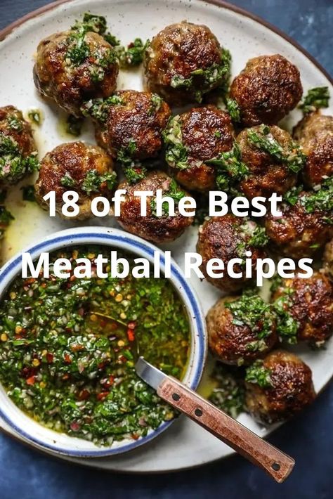 We’ve shared so many meatball recipes over the years, and we finally got around to rounding them up! Presenting the 18 best meatball recipes EVER. Yes, 18. Yes, we love them all and you will, too. Modern Proper Meatballs, Hamburger Meatballs Ground Beef, New Years Meatballs, Horderves Appetizers Meatballs, Meatball Recipes Freezer, Healthy Beef Meatball Recipe, Best Beef Meatballs, How To Serve Meatballs, Best Meatball Recipe Appetizers