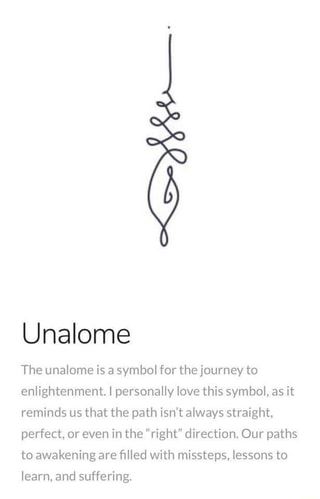 Unalome The unalome is a symbol for ihejourney to enlightenment I personally love this symbol. as it reminds us that the path isn't always straight. perfect, or even in the "right" direction. Our paths to awakening are ﬁlled with missteps, lessons to learn, and suffering. – popular memes on the site ifunny.co Positivity Tattoo, Freedom Tattoos, Tato Henna, Self Love Tattoo, Unalome Tattoo, Healing Tattoo, Spiritual Tattoos, Dainty Tattoos, Symbolic Tattoos