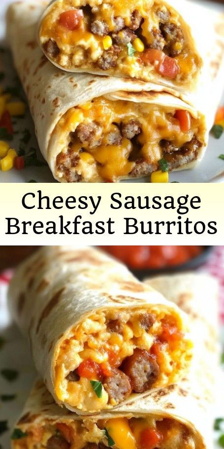 Elevate Your Mornings with a Flavorful Breakfast Burrito Twist! This breakfast burrito recipe is a game-changer for your morning routine. Packed with savory breakfast sausage, scrambled eggs, and melted cheddar cheese, this burrito is sure to become a new favorite. Top it off with fresh avocado, salsa, and hot sauce for a delicious kick to start your day right. #BreakfastBurrito #DeliciousBreakfasts #EasyMealIdeas #HealthyEating #AvocadoLove #SalsaForDays #MealPrepGoals Breakfast Sausage Burrito Recipes, Breakfast Burrito Sausage, Easy Breakfast With Sausage, Hot Sausage Breakfast Recipes, Cheesy Breakfast Burritos, Christmas Breakfast Burritos, Breakfast With Sausage Links, Slow Cooker Breakfast Burritos, Sauce For Breakfast Burritos