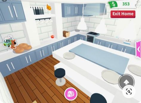 Adopt Me Kitchen Ideas, Adopt Me Small House Ideas, Small House Kitchen Ideas, Roblox Builds, Home Roblox, Mansion Kitchen, Futuristic House, Adopt Idea, Simple Bedroom Design