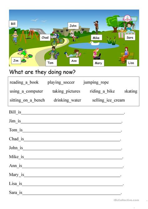 Primary 4 English Worksheets, Conversation Worksheets English, English Grade 2 Worksheets, Present Progressive Tense, Present Progressive, Reading Comprehension For Kids, English Practice, Grammar For Kids, Activity Worksheet