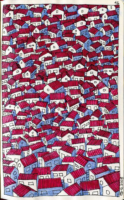 Repetition Art, Arte Naive, Coloured Houses, Elements Art, Afrique Art, Doodle Pattern, Soyut Sanat Tabloları, House Illustration, House Quilts