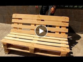 Pallet Bank, Pallet Patio Furniture Diy, Palette Furniture, Pallet Projects Garden, Diy Wood Pallet Projects, Pallets Diy, Pallet Garden Furniture, Pallet Patio Furniture, Pallet Patio