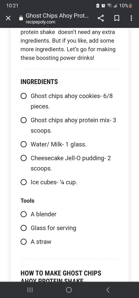 Chips Ahoy Protein Shake, Ghost Chips Ahoy Protein Recipes, Ghost Chips, Chips Ahoy Cookies, Protein Mix, Chips Ahoy, Protein Powder Recipes, Protein Shake Recipes, Bariatric Recipes