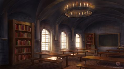 Castle Classroom, Castle School, Classroom Background, Castle Background, Anime Places, Episode Backgrounds, Scenery Background, Great Backgrounds, Mansion Interior