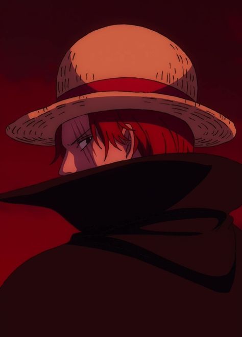 One Piece's Red Haired Pirates Captain Red Haired Shanks One Piece Red Hair Shanks, Red Haired Pirates One Piece, One Piece Red Aesthetic, Shanks Aesthetic, Red Hair One Piece, One Piece Red Hair Pirates, Shanks Film Red, Red Haired Pirates, Shanks Wallpapers