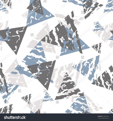 Fashionable texture geometric seamless pattern of triangles in gray-blue tones. Vector illustration. #Ad , #Sponsored, #seamless#pattern#geometric#Fashionable Abstract Seamless Patterns, Kashmiri Work, Geometric Seamless Pattern, Abstract Pattern Design, Abstract Geometric Pattern, Sublimation Prints, Digital Print Fabric, Seamless Pattern Vector, Texture Design