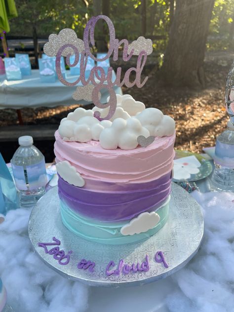 Cloud 9 birthday cake Cloud 9 Birthday Cake, Cloud Nine Birthday Party Decorations, 9 Birthday Cake, Clouds Invitation, Cloud 9 Birthday, Cloud Birthday, Aaliyah Birthday, 9th Birthday Cake, Cloud Party