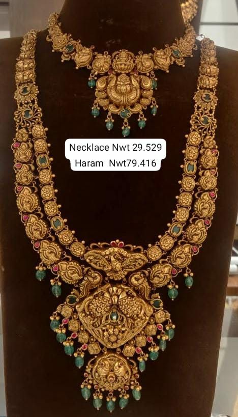 Bridal Set Jewellery Gold, Engagement Necklace Jewelry, Bridal Long Haram Designs Gold, Antique Haram Designs Gold, Gold Haram Designs Indian, Necklace Set Indian Bridal Jewelry, Gold Haram Designs, Indian Gold Necklace Designs, Haram Designs