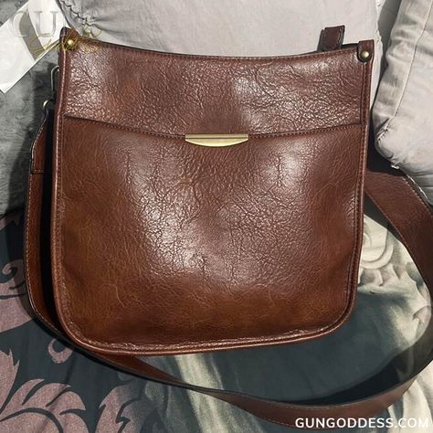 "I bought this purse as my first concealed carry purse. I have had friends buy the same bag because of the quality and style." ~K.S. Holster Purse, Concealed Carry Purse, Dark Taupe, Leather Crossbody, Carry On, Brown And Grey, Vegan Leather, Black And Brown, Shoulder Strap