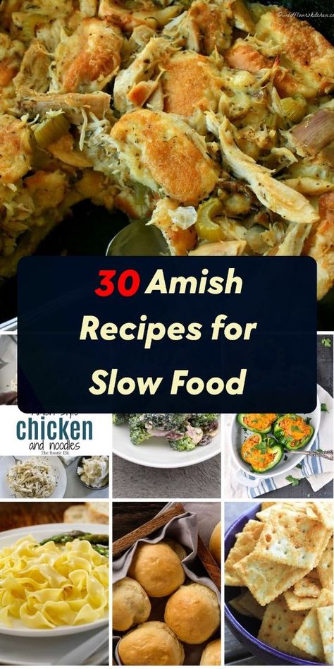 Discover traditional Amish recipes that celebrate the joy of slow food. From hearty breakfasts to comforting dinners, these classic dishes are sure to become family favorites. Amish Meals Dinners, Vintage Recipes Comfort Foods, Amish Recipes Authentic, Amish Meals, Amish Casserole, Amish Noodles, Best Amish Recipes, Church Recipes, Hearty Breakfasts