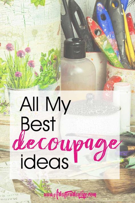 Deco Podge, Mod Podge Projects, Diy Mod Podge, Fabric Decoupage, Decoupage Jars, Decoupage Tutorial, Decoupage Decor, Decoupage Wood, Mod Podge Crafts