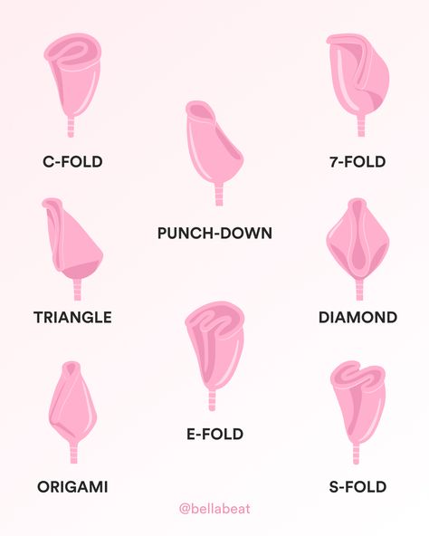 Discover the perfect menstrual cup fold for your comfort and ease with these helpful tips. Explore various folding techniques like the C-fold, punch-down fold, 7-fold, origami fold, and more. Find the fold that suits your anatomy and preferences to ensure a leak-free and comfortable experience. Don't be intimidated—practice, seek guidance, and be patient as you find the right fold for your body. Enjoy the benefits of a menstrual cup with confidence and convenience. Menstrual Cup For Beginners, Menstrual Cup Benefits, Menstrual Cup Folds, Menstrual Cup Cleaning, Period Cramp Relief, Period Tips, Types Of Folds, Diva Cup, Period Cup