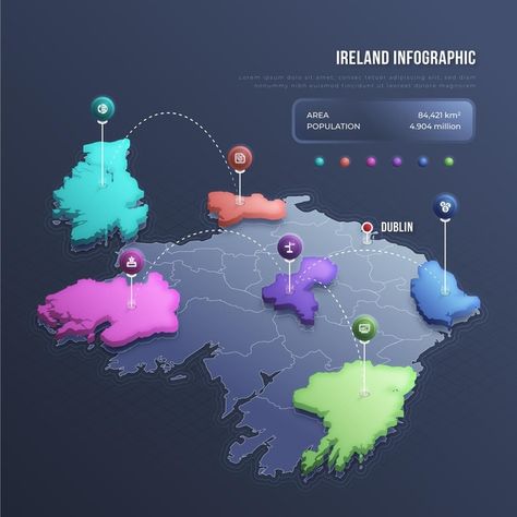 Isometric ireland map infographic | Free Vector #Freepik #freevector #infographic #map #world #earth Map Infographic Design, World Map Infographic, Map Infographic, Topography Map, 3d Mapping, World Map Design, Ireland Map, Map World, Infographic Map