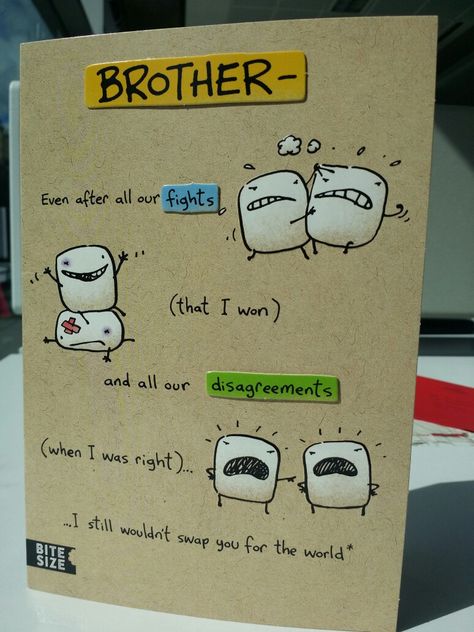 Funny Brother Birthday Cards, Happy Birthday Cards Diy, Creative Birthday Cards, Birthday Cards For Brother, Birthday Gifts For Brother, Cool Birthday Cards, Birthday Card Drawing, Cute Birthday Ideas, Diy Birthday Gifts For Friends