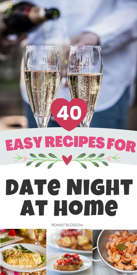 Anniversary Dinner At Home Romantic, Easy Romantic Dinner For Two, Dinner Ideas Date Night, At Home Dinner Ideas, Home Dinner Ideas, Recipes For Date Night, Anniversary Dinner Ideas, Easy Romantic Dinner, Dinner Date At Home