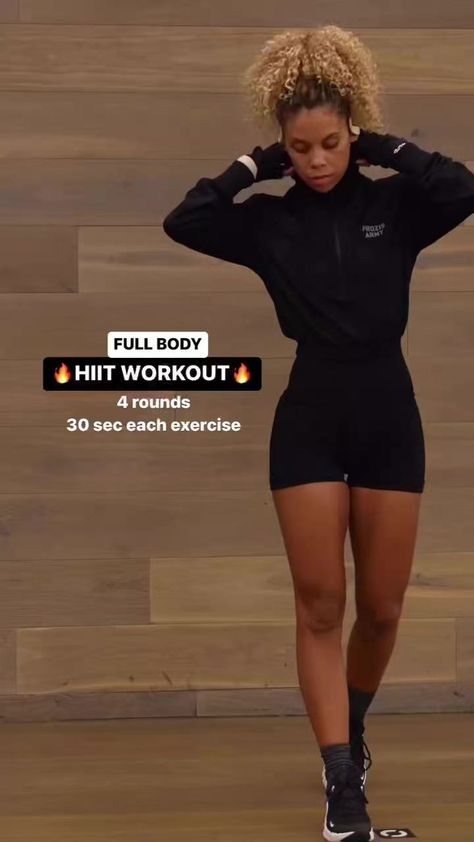 We’re going for a quick and dirty HITT workout this #StepItUpSaturday, thanks to @the_french_fit. Who’s breaking a sweat with us?! 🙋🏾‍♀️ | Striking + Strong | Hitt Workout Dumbell, Cardio Hitt Workout, Hit Workout, Hiit Workout Videos, Chloe Ting, Hiit Workout At Home, Full Body Workout Routine, Hiit Cardio Workouts, Full Body Hiit Workout