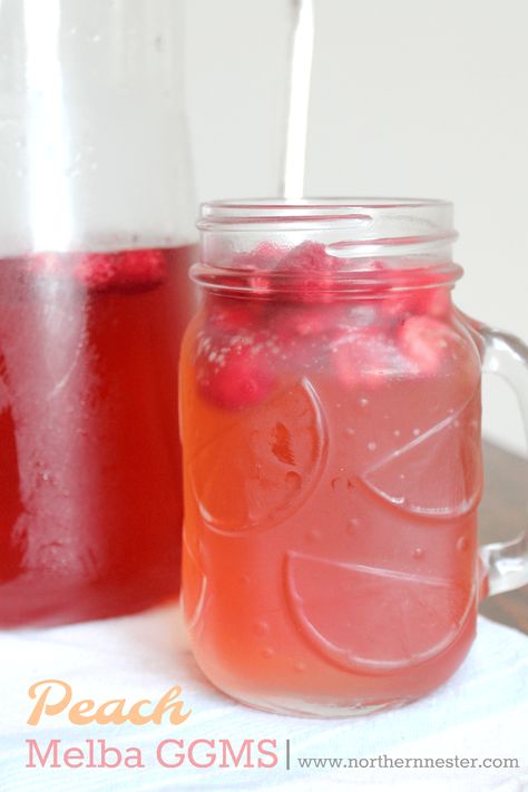 Peach Melba GGMS | THM: Sipper - Northern Nester Good Girl Moonshine, Trim Healthy Mama Drinks, Trim Healthy Mama Diet, Moonshine Recipe, Trim Healthy Recipes, Trim Healthy Mama Plan, Kid Friendly Drinks, Trim Healthy Momma, Peach Melba