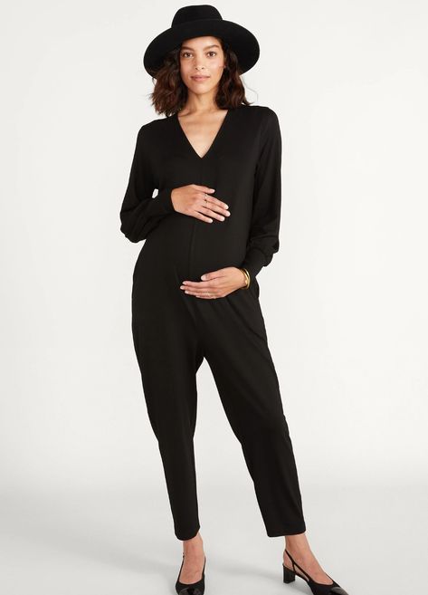 The Uptown Jersey Jumpsuit – HATCH Collection Maternity Romper, Maternity Overalls, Hatch Maternity, Jersey Jumpsuit, Maternity Jumpsuit, Jumpsuit Black, Maternity Shops, Maternity Wear, Black Jumpsuit