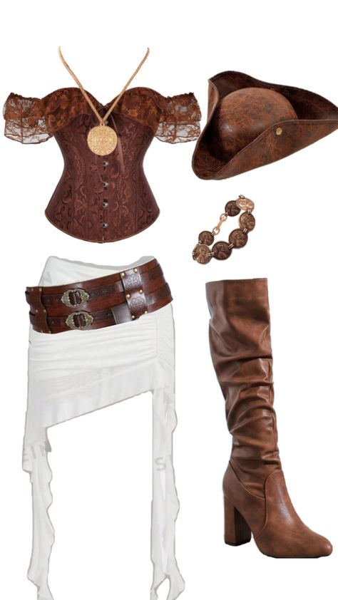 Pirate Halloween women’s costume ideas 2024 inspo DIY easy costume Hot Pirates Halloween Costumes, Women’s Pirate Costume Ideas, Woman Pirate Halloween Costume, Hot Pirate Outfit, Halloween Outfits Women Costume Ideas, Pirate Halloween Costumes Aesthetic, Elizabeth Swann Pirate Costume, Pirate Outfit Easy, Pirate Costume Ideas For Women Diy