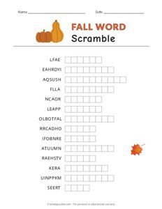 Printable Puzzles for Kids Fall Word Scramble, Thanksgiving Word Scramble, Word Scramble For Kids, Fun Printable Activities, Christmas Word Scramble, Jumbled Words, Unscramble Words, Word Skills, Valentines Day Words