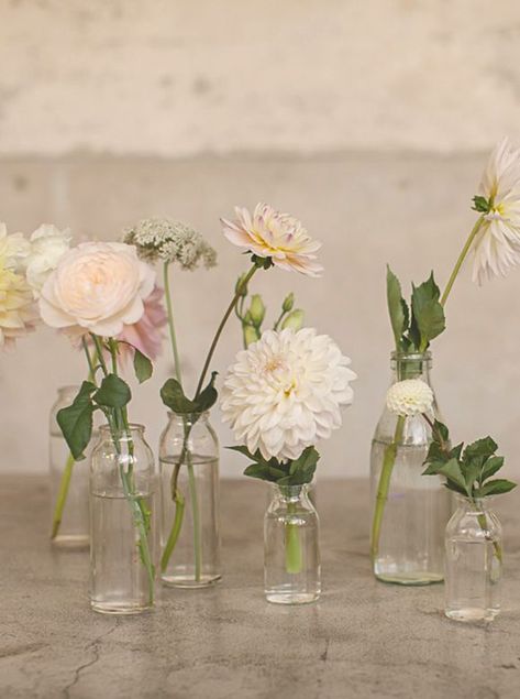 Bud vase tablescape