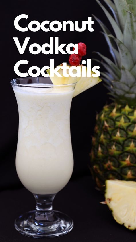 Coconut Vodka Cocktails Coconut Puree Cocktail, Coconut Crush Drink, Ciroc Coconut Vodka Recipes, Coconut Liquor Drinks, Coconut Milk Alcoholic Drinks, Cream Of Coconut Cocktails, Cream Of Coconut Drinks, Coconut Vodka Recipes, Coconut Drinks Alcohol