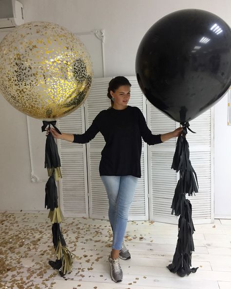 Girls balloons decor Party Balloons Decorations, Balloons Galore, Huge Balloons, Balloons Decor, Balloons Decorations, Big Balloons, Birthday Balloon Decorations, Black Balloons, Tassel Garland