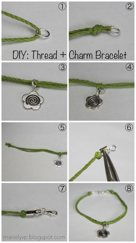 Thread Bracelets Tutorial, Floss Bracelets, Books Crafts, Diy Bracelets With String, Random Tips, Handmade Charm Bracelets, Homemade Bracelets, Bracelets Handmade Diy, Bracelet Craft Diy