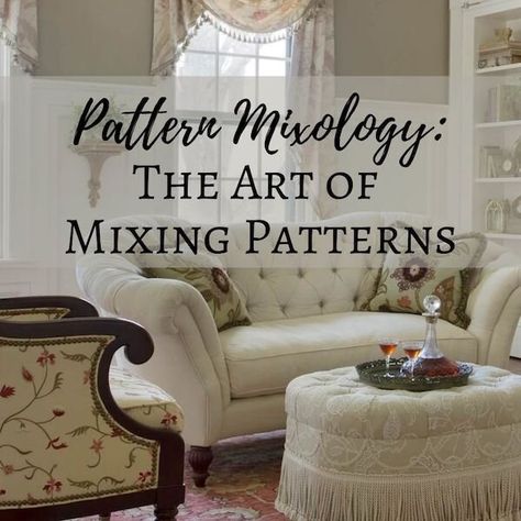 Pattern Mixology: How to mix patterns Mixing Patterns Decor, Coral Room, Mixing Patterns, Pick A Color, Large Scale Floral, Matching Patterns, How To Mix, Fabric Textures, Organic Pattern