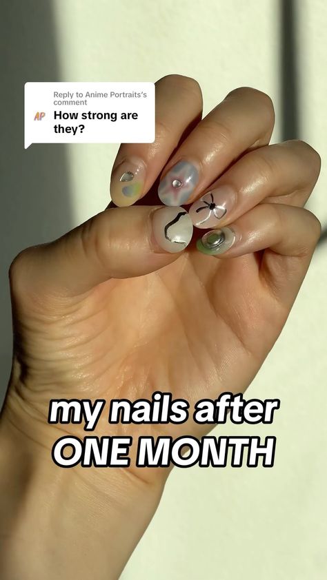 Hey! Check out how our long-lasting sun-cured gel nail strips hold up after 1 month of wear! ✨

After one month, Heyhae gel nail strips and Dew Drops don’t lift and stay strong 💪🏻💯the only major change was nail growth!
.
.
.
.
#gelnails #semicuredgel #gelnailstrips #longevity #nailretention #nailgrowth #nailhealth Gel Nail Strips, Nail Growth, Dew Drops, Nail Health, Stay Strong, One Month, 1 Month, Gel Nail, Gel Nails