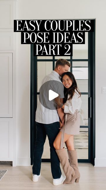 Annie Tran Mescall on Instagram: "SAVE THIS POST! ❤️ Y’all asked for it! Part 2 of EASY poses to do with your significant others ‼️Comment “OUTFIT” for outfit details ‼️  These are great for couples that are the same height or shorter/taller. I’m all for poses that take minimal effort that look adorable. Tell me which poses I should share next 👇🏻   https://liketk.it/4hTGW  #couplesposes #photographyposes #photoposes #phototips #couplesphotography #couplestyle #ltkunder100 #ltkfamily #fallstyle #mensfashion #couplesofig" Same Height Couples Poses, Same Height Couples, Easy Poses, Done With You, Fashion Couple, Media Content, Photo Tips, Significant Other, Social Media Content