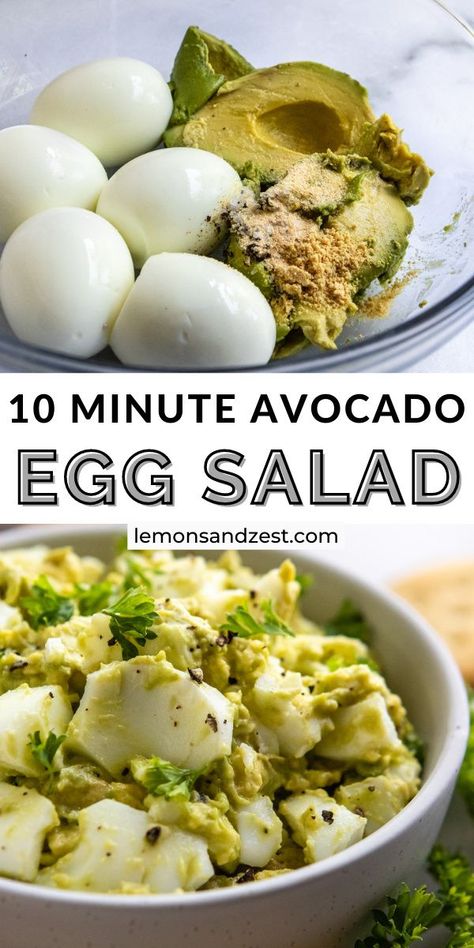 Avocado And Egg, Avocado Recipes Healthy, Avocado Egg Salad, Health Dinner Recipes, Avocado Recipes, Egg Salad, Avocado Egg, Healthy Nutrition, Healthy Meal Prep