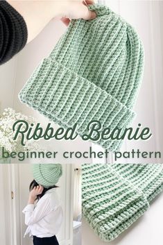 Easy Beginner Crochet Patterns, Easy Crochet Hat, Mode Crochet, Crochet Hat Free, Bonnet Crochet, Fashion Crochet, Crochet Beanie Pattern, Crochet Hats Free Pattern, Crochet Cap