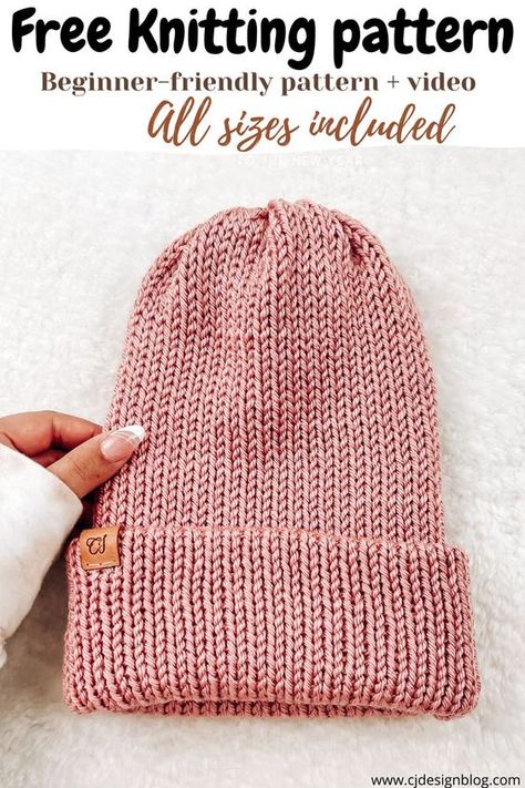 Addi Knitting Machine, Beanie Knitting Patterns Free, Knit Beanie Pattern, Circular Knitting Machine, Knitting Patterns Free Hats, Beginner Knitting Patterns, Knitting Machine Patterns, Beginner Knitting Projects, Knitting Machine Projects